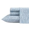 Laura Ashley - Queen Sheets, Cotton Percale Bedding Set, Lightweight & Breathable Home Decor (Heirloom Ditzy Blue, Queen) view 1