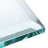 23" Inch Square Glass Table Top - 1/4" Thick - Beveled Edge, Eased Corners view 1
