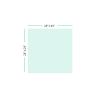 23" Inch Square Glass Table Top - 1/4" Thick - Beveled Edge, Eased Corners view 3