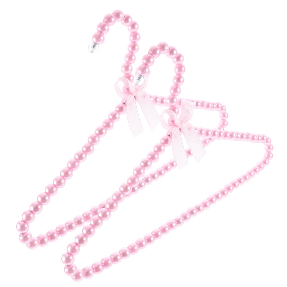 PRETYZOOM 2pcs Clothes Hangers Pearl Hangers for Boys and Girls Space-Saving Clothing Storage