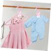 PRETYZOOM 2pcs Clothes Hangers Pearl Hangers for Boys and Girls Space-Saving Clothing Storage view 2