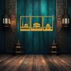 Masjid An-Nabawi, Masjid Al Haram and Masjid Al Aksa Set of 3 Islamic Metal Wall Art, Metal Kaaba Wall Decor, Ramadan Decorations, Muslim Home Art Gift, Arabic Wall Art, Hajj Art, Housewarming Gift (Gold, 23.6 x 53" / 60 x 134 cm (includes spaces)) view 3
