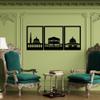 Masjid An-Nabawi, Masjid Al Haram and Masjid Al Aksa Set of 3 Islamic Metal Wall Art, Metal Kaaba Wall Decor, Ramadan Decorations, Muslim Home Art Gift, Arabic Wall Art, Hajj Art, Housewarming Gift (Gold, 23.6 x 53" / 60 x 134 cm (includes spaces)) view 4