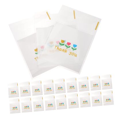 LIFKOME 100pcs Self-sealing Cookie Bags Resealable Food Packaging for Cookies Candy and Treats Versatile and Design for Easy Storage and Preservation