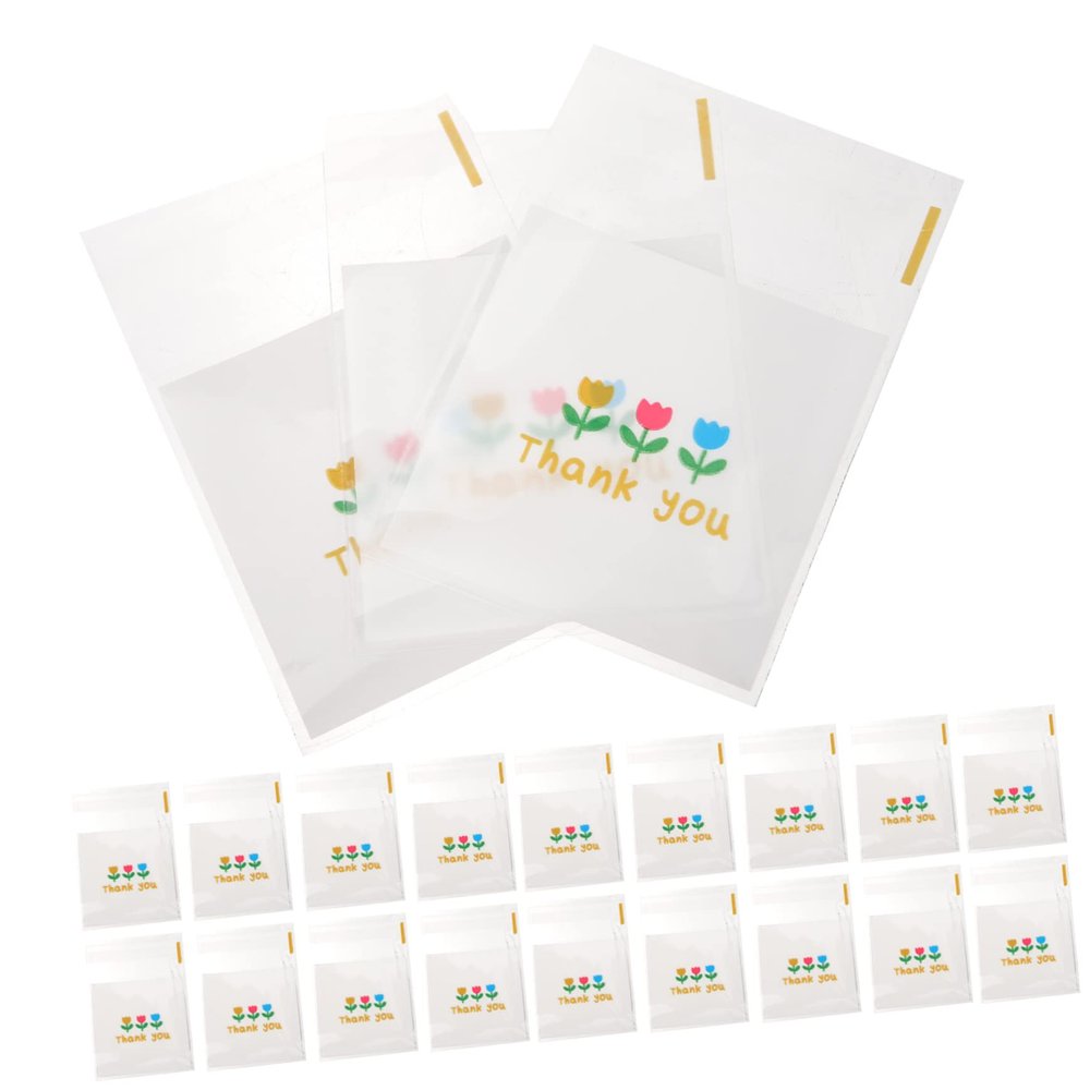LIFKOME 100pcs Self-sealing Cookie Bags Resealable Food Packaging for Cookies Candy and Treats Versatile and Design for Easy Storage and Preservation