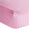 3PC Hospital Bed Sheet Set - 100% Cotton Sheets with 400 Thread Count Sheets for Hospital Beds 6" Deep Pocket - Pink Stripe, Twin Size (39" x 75") view 1