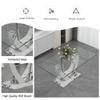 gopop 7 Piece Glass Dining Table Set, Modern Kitchen Table and Chairs for 6, PU Leather Dining Room Table Sets for Home, Kitchen, Dining Room. view 3