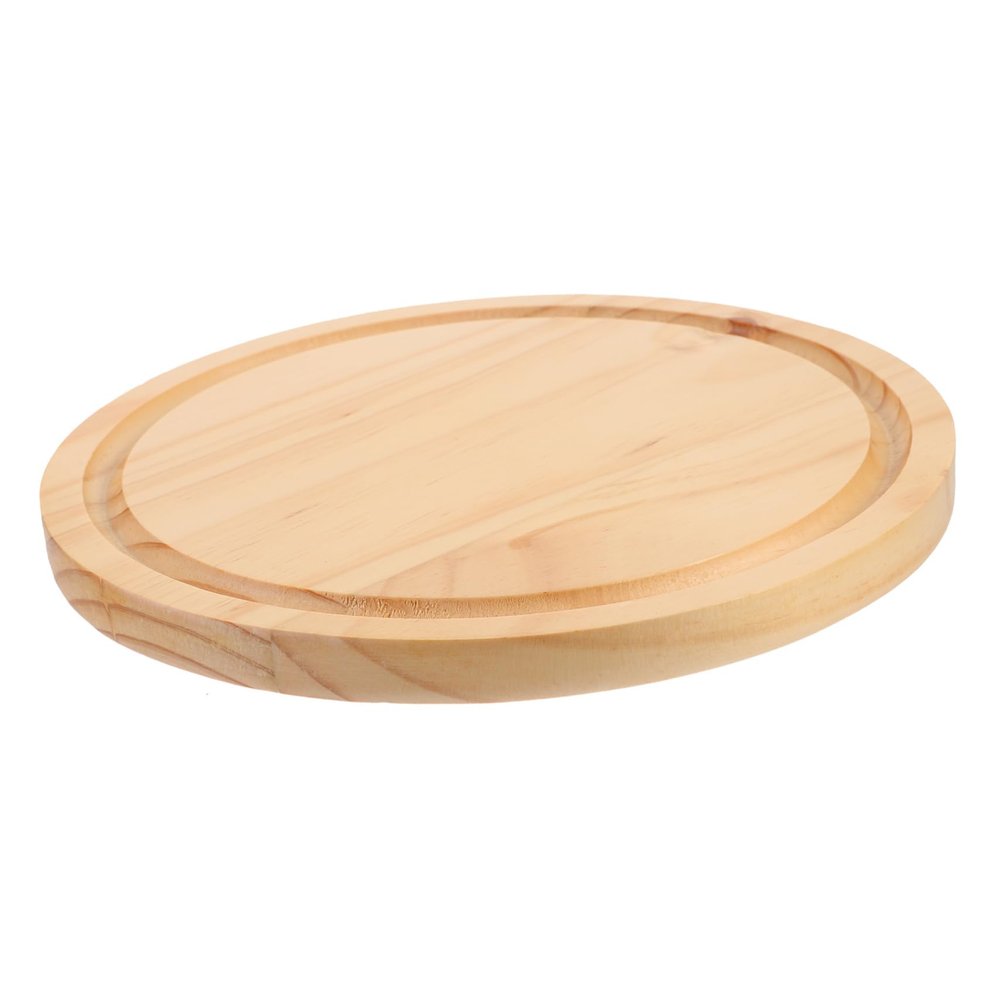 PRETYZOOM 1pc Cheese Board and Chopping Board Round Wooden Serving Tray for Fruits Desserts and Cakes Lightweight Compact Design for Home Restaurant Use