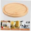 PRETYZOOM 1pc Cheese Board and Chopping Board Round Wooden Serving Tray for Fruits Desserts and Cakes Lightweight Compact Design for Home Restaurant Use view 3