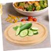PRETYZOOM 1pc Cheese Board and Chopping Board Round Wooden Serving Tray for Fruits Desserts and Cakes Lightweight Compact Design for Home Restaurant Use view 4
