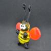 3.2 Orange Glass Bee Figurine  Hand-Blown Murano-Style Miniature  Collectible Bee Ornament for Shelf or Desk  Gift for Women & Home Dcor view 3