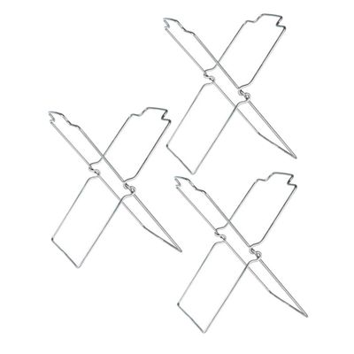 Zerodeko 3pcs Stainless Steel Kitchen Garbage Bag Holder Hanger Cabinet Trash Bag Hanging Trash Bin Storage Rack