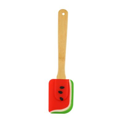 Baking Silicone Spatula with Bamboo Handle Watermelon Design