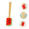 Baking Silicone Spatula with Bamboo Handle Watermelon Design view 3