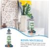 Amosfun Resin Nautical Lighthouse Decor Mediterranean Ornament for Home Rustic Sea-Themed Craft Beautifully Crafted Resin Lighthouse for Coastal Decoration view 4