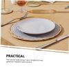 2pcs Straw Placemats Heat Insulated Round Table Mats for Dining Non- Lightweight Home Decor Easy to Clean Gourd Grass Design for Kitchen and Picnics view 4
