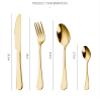 ONUIFIKE Silverware Set, 24 Piece Stainless Steel Tableware, Knife, Spoon, Fork, Tea Spoon Set, Cutlery Flatware Set (Color : Gold, Size : 24Pcs) view 2