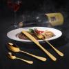 ONUIFIKE Silverware Set, 24 Piece Stainless Steel Tableware, Knife, Spoon, Fork, Tea Spoon Set, Cutlery Flatware Set (Color : Gold, Size : 24Pcs) view 3