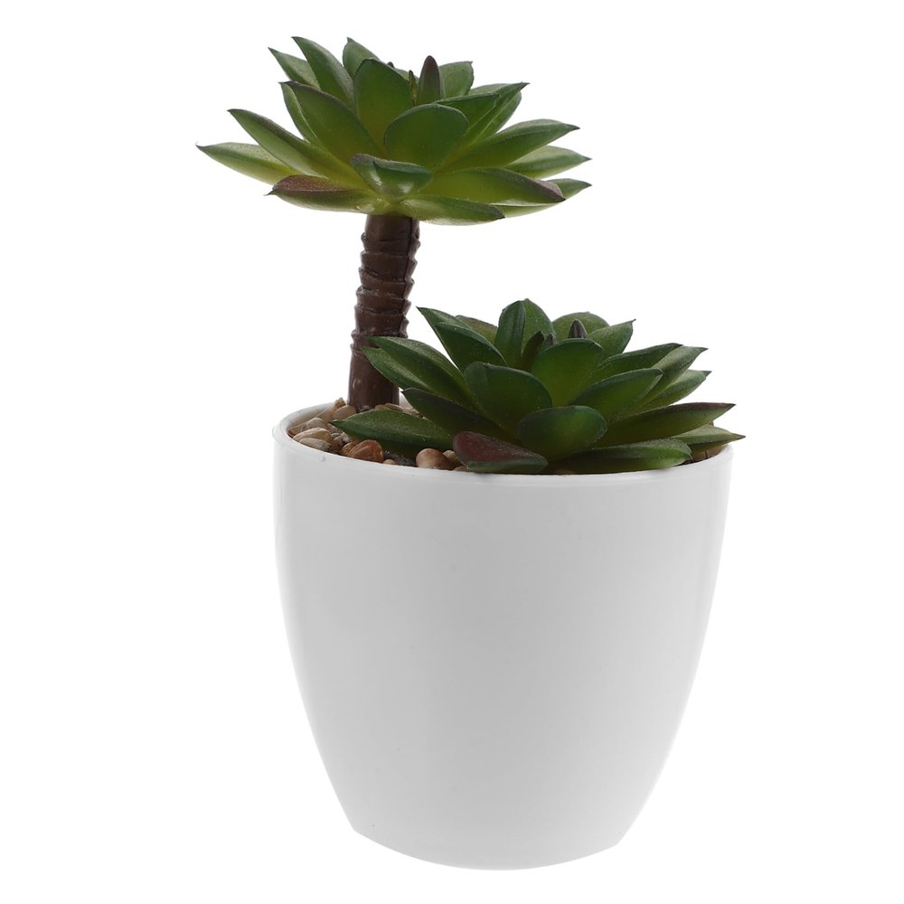 Amosfun Tiny Bonsai Decor Fake Potted Plant Decorative Artificial Succulents for Living Room Office