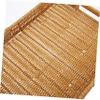 Zerodeko Elegant Rattan Simulation Storage Basket Fruit Basket Woven Rattan Tray Table Tray Makeup view 4