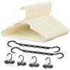 VECELO 100 Pack Plastic Hangers-Clothes Hangers Set with Shoulder Grooves for Closet Space Saving-Heavy Duty Coat Hanger,Beige view 1