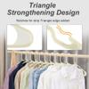 VECELO 100 Pack Plastic Hangers-Clothes Hangers Set with Shoulder Grooves for Closet Space Saving-Heavy Duty Coat Hanger,Beige view 4