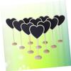 Amosfun 12pcs Mini Heart Wooden Blackboard Clips for Table Decor Party Supplies view 3