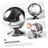 Amosfun Desktop Trash Can Mini Stainless Steel Covered Office Bedroom Home Lid view 3
