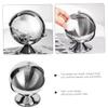 Amosfun Desktop Trash Can Mini Stainless Steel Covered Office Bedroom Home Lid view 4