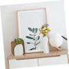 Amosfun Arm Body Shaped Ceramic Hand Vase Artistic Human Body Sculpture for Home Decor Unique Decorative Centerpiece for Flowers Modern Chic Design White Finish view 4