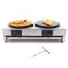 16 Inch Electric Crepe Maker, 2x1700W Commercial Crepe Maker Double Head Electric Crepe Griddle Blintzes Maker, Large Commercial Crepe Machine 122F-572F Temp. Range for Blintzes, Crepes view 1