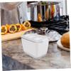 PRETYZOOM 3pcs Food Drainage Storage Box Compact Fridge Vegetable and Fruit Preservation Containers Easy to Clean White Baskets for Snacks and Ingredients view 3