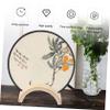 Zerodeko Bamboo Holder for Round Fans Fan Display Stand Semicircle Fan Rack for Art Gallery Office Dec view 2
