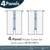 Ambesonne Basketball Window Curtains Pack of 2, Contemporary Abstract Design of Sports Theme Ball Pattern with Stripes, Lightweight Set & Rod Pocket, 4 Panels of - 28" x 84", Vermilion Purpleblue view 4