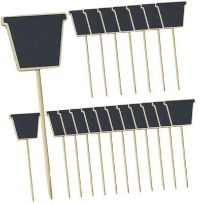 Zerodeko 20pcs Chalkboard Signs with Toothpick Stakes for Plant Labels Food Displays and Event Decorations Versatile Message Board for Weddings Parties and Home Decor