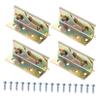 FELTECHELECTR 4pcs Non-Mortise Bed Frame Brackets Heavy Duty Screw Sleeves for Bed Rails Furniture Rails Ladders Random Color view 1