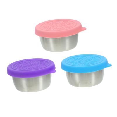 FUNOMOCYA 3pcs Sauce Containers for Lunch Box Small Condiment Containers Lid Lids