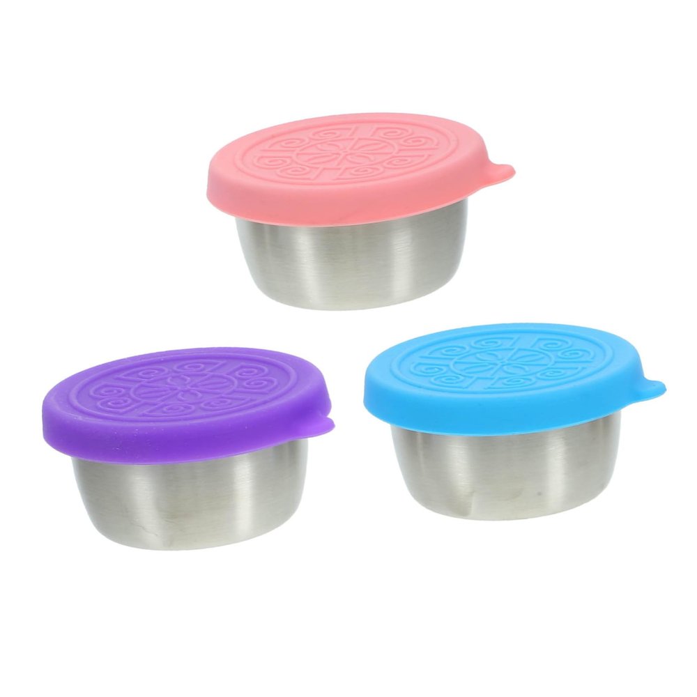 FUNOMOCYA 3pcs Sauce Containers for Lunch Box Small Condiment Containers Lid Lids