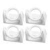 FUNOMOCYA 4pcs White Wall Hook Ceiling Hanging Curtain Rod Holder Stick on Curtain Rod Holders Multipurpose Wall Decor view 1