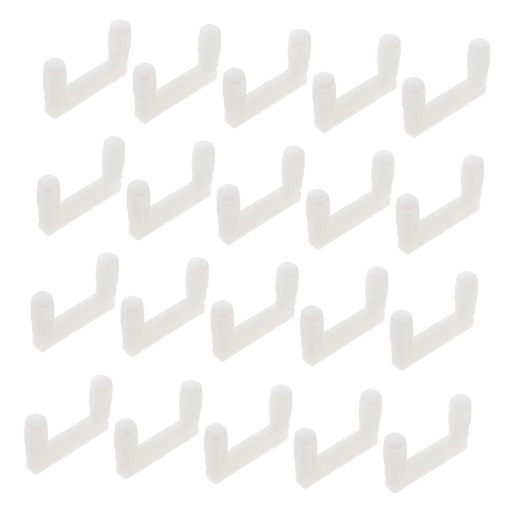 SEWOART 50pcs U Shaped Plastic Furniture Connectors for Wardrobes