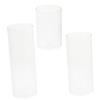 Zerodeko 3pcs Glass Candleholder Cylinders Transparent Windproof Candle Cover for Home Dining and Special Occasions view 1