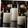 Zerodeko 3pcs Glass Candleholder Cylinders Transparent Windproof Candle Cover for Home Dining and Special Occasions view 2