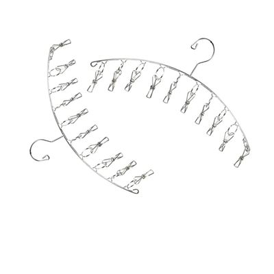 Amosfun 2pcs Stainless Steel Clothes Drying Rack Arc Sock Drying Rack Windproof Hooks Space Saving Hanger for Laundry