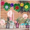 LIFKOME 66pcs Hawaii Tropical Backdrop Jungle Decor Simulated Monstera Leaves for view 4