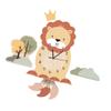 ORFOFE PVC Cartoon Lion Wall Clock Unique Living Room Decor for Boys and Girls view 1