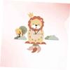 ORFOFE PVC Cartoon Lion Wall Clock Unique Living Room Decor for Boys and Girls view 3