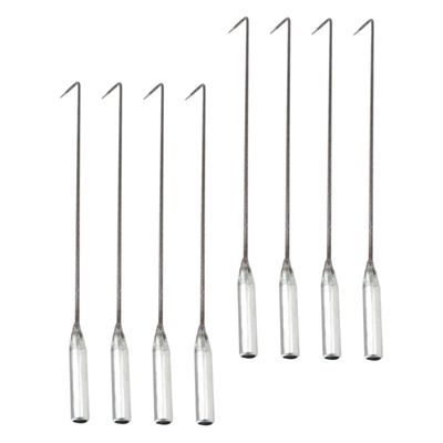 Holibanna 8pcs Fire Pit Poker Sticks Steel Fireplace Hook Ash Cleaning Hooks BBQ Ash Tool