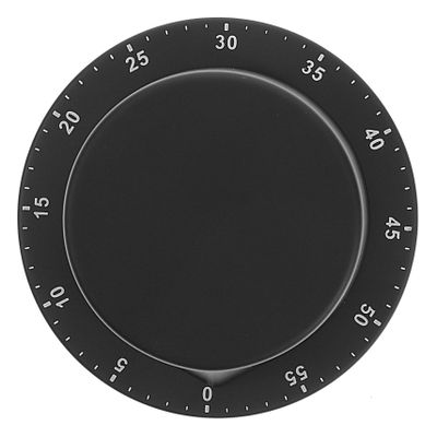 FELTECHELECTR 1pc Kitchen Timer Mechanical Stainless Steel Countdown Reminder for Cooking and Baking Magnetic Back for Easy Attachment to Oven Refrigerator Black