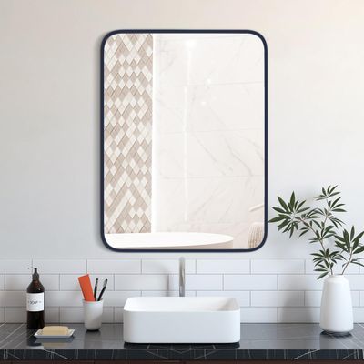 A&E Bath and Shower Waterloo- Blue Metal Mirror, 30 by 40 Inches