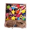 PRETYZOOM 57pcs Wooden Photo Clips Star Shape Photo Box Wall Hanging Easy to Use and Decorate view 1